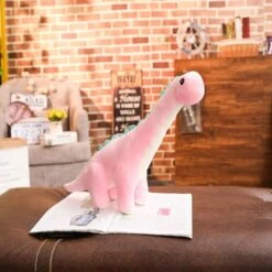 Little Long Neck Dino -Kawaii Store kawaiies plushies plush softtoy little long neck dino new soft toy 14in 35cm cora pink 147027