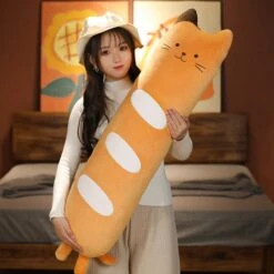 Long Baguette Cute Cat Bread Plushie -Kawaii Store kawaiies plushies plush softtoy long baguette cute cat bread plushie soft toy 319444