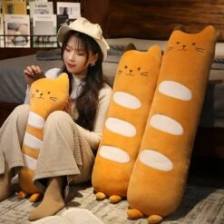 Long Baguette Cute Cat Bread Plushie -Kawaii Store kawaiies plushies plush softtoy long baguette cute cat bread plushie soft toy 941800