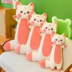 Long Cuddly Sakura Fox Family Plushie -Kawaii Store kawaiies plushies plush softtoy long cuddly sakura fox family plushie soft toy 383180