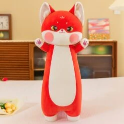 Long Cuddly Sakura Fox Family Plushie -Kawaii Store kawaiies plushies plush softtoy long cuddly sakura fox family plushie soft toy 70cm red 888940