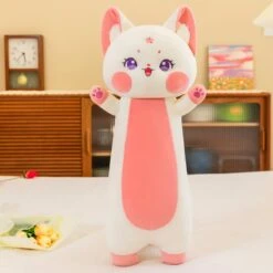 Long Cuddly Sakura Fox Family Plushie -Kawaii Store kawaiies plushies plush softtoy long cuddly sakura fox family plushie soft toy 70cm white 237053