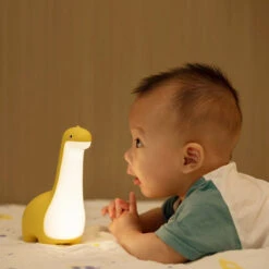 Long Dinosaur LED Night Light -Kawaii Store kawaiies plushies plush softtoy long dinosaur led night light home decor 402060