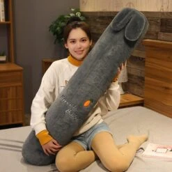 Long Fluffy Animal Body Pillow Plushies -Kawaii Store kawaiies plushies plush softtoy long fluffy animal body pillows new soft toy gray bunny 47in 120cm 528560