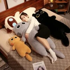 Long Fluffy Huge Cat Family Plushies -Kawaii Store kawaiies plushies plush softtoy long fluffy huge cat family plushies new soft toy 211322