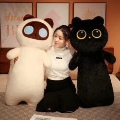 Long Fluffy Huge Cat Family Plushies -Kawaii Store kawaiies plushies plush softtoy long fluffy huge cat family plushies new soft toy 508617