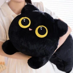 Long Giant Black Gray Fluffy Cat Plushies -Kawaii Store kawaiies plushies plush softtoy long giant black gray fluffy cat plushies soft toy 676220