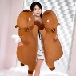 Long Kawaii Angel Capybara Plushies 21 Long Kawaii Angel Capybara Plushies -Kawaii Store kawaiies plushies plush softtoy long kawaii capybara wings orange plushies soft toy 595171