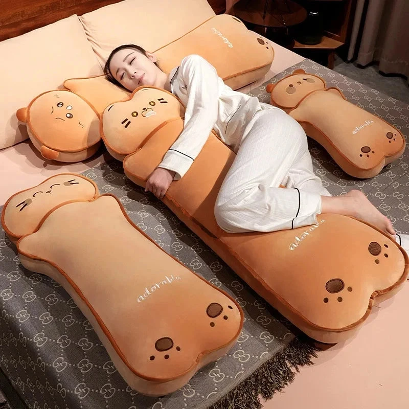 Long Kawaii Cat Bear Bread Plushies 3 Long Kawaii Cat Bear Bread Plushies