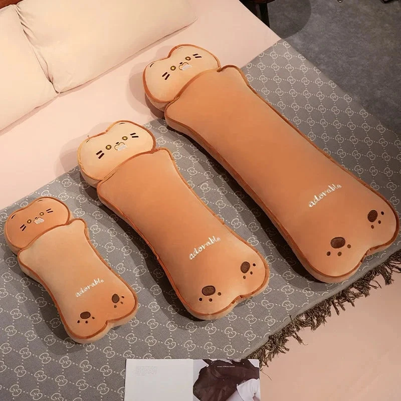 Long Kawaii Cat Bear Bread Plushies 6 Long Kawaii Cat Bear Bread Plushies - Image 4