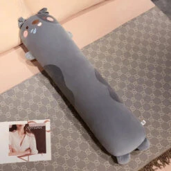 Long Kawaii Snuggly Dog Plushies -Kawaii Store kawaiies plushies plush softtoy long kawaii snuggly dog plushies soft toy dark gray 27in 70cm 318304