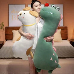 Long Pancake Dino Dog Crocodile Giraffe Pillow Plush -Kawaii Store kawaiies plushies plush softtoy long pancake dino dog crocodile giraffe pillow plush soft toy 414761