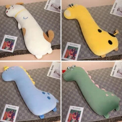 Long Pancake Dino Dog Crocodile Giraffe Pillow Plush -Kawaii Store kawaiies plushies plush softtoy long pancake dino dog crocodile giraffe pillow plush soft toy 481661