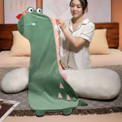 Long Pancake Dino Dog Crocodile Giraffe Pillow Plush -Kawaii Store kawaiies plushies plush softtoy long pancake dino dog crocodile giraffe pillow plush soft toy 815968