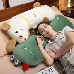 Long Pancake Dino Dog Crocodile Giraffe Pillow Plush -Kawaii Store kawaiies plushies plush softtoy long pancake dino dog crocodile giraffe pillow plush soft toy 967047