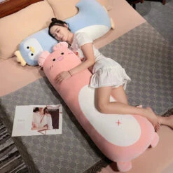 Long Penguin Shiba Pig Zebra Snuggle Buddy Plushies -Kawaii Store kawaiies plushies plush softtoy long penguin shiba pig zebra snuggle buddy plushies soft toy 331324