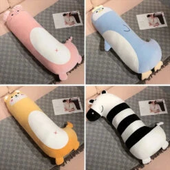 Long Penguin Shiba Pig Zebra Snuggle Buddy Plushies -Kawaii Store kawaiies plushies plush softtoy long penguin shiba pig zebra snuggle buddy plushies soft toy 482525