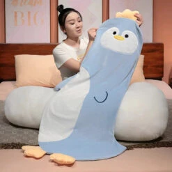 Long Penguin Shiba Pig Zebra Snuggle Buddy Plushies -Kawaii Store kawaiies plushies plush softtoy long penguin shiba pig zebra snuggle buddy plushies soft toy 830062