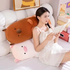 Long Snuggle Buddies Capybara Alpaca Pig Plushie -Kawaii Store kawaiies plushies plush softtoy long snuggle buddies capybara alpaca pig plushie soft toy 525822