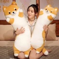 Long Snuggle Shiba Buddy Plushies -Kawaii Store kawaiies plushies plush softtoy long snuggle shiba buddy plushies soft toy 277739