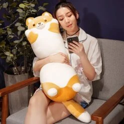 Long Snuggle Shiba Buddy Plushies -Kawaii Store kawaiies plushies plush softtoy long snuggle shiba buddy plushies soft toy 307272