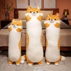 Long Snuggle Shiba Buddy Plushies -Kawaii Store kawaiies plushies plush softtoy long snuggle shiba buddy plushies soft toy 35in 90cm 771729