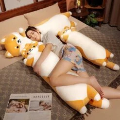 Long Snuggle Shiba Buddy Plushies -Kawaii Store kawaiies plushies plush softtoy long snuggle shiba buddy plushies soft toy 712535