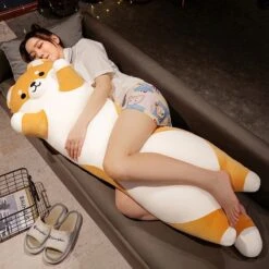 Long Snuggle Shiba Buddy Plushies -Kawaii Store kawaiies plushies plush softtoy long snuggle shiba buddy plushies soft toy 968895