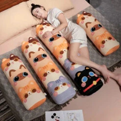 Long Snuggle Stacked Cats Plushie -Kawaii Store kawaiies plushies plush softtoy long snuggle stacked cats plushie soft toy 110050