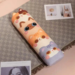 Long Snuggle Stacked Cats Plushie -Kawaii Store kawaiies plushies plush softtoy long snuggle stacked cats plushie soft toy 35in 90cm 427066
