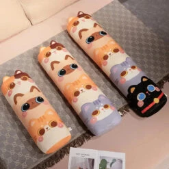 Long Snuggle Stacked Cats Plushie -Kawaii Store kawaiies plushies plush softtoy long snuggle stacked cats plushie soft toy 648720