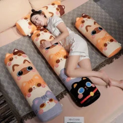 Long Snuggle Stacked Cats Plushie