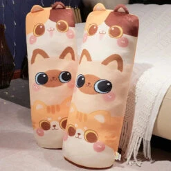 Long Snuggle Stacked Cats Plushie -Kawaii Store kawaiies plushies plush softtoy long snuggle stacked cats plushie soft toy 795962