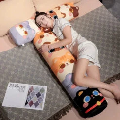 Long Snuggle Stacked Cats Plushie -Kawaii Store kawaiies plushies plush softtoy long snuggle stacked cats plushie soft toy 955835