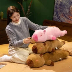 Long Snuggly Capybara Plushies -Kawaii Store kawaiies plushies plush softtoy long snuggly capybara plushies soft toy 154259