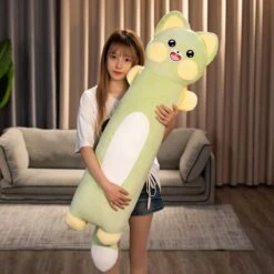 Long Snuggly Cat And Raccoon Plushies -Kawaii Store kawaiies plushies plush softtoy long snuggly cat raccoon plushies new soft toy 106900