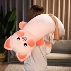 Long Snuggly Cat And Raccoon Plushies -Kawaii Store kawaiies plushies plush softtoy long snuggly cat raccoon plushies new soft toy 113722