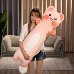 Long Snuggly Cat And Raccoon Plushies -Kawaii Store kawaiies plushies plush softtoy long snuggly cat raccoon plushies new soft toy 154914