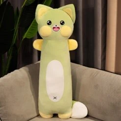 Long Snuggly Cat And Raccoon Plushies -Kawaii Store kawaiies plushies plush softtoy long snuggly cat raccoon plushies new soft toy green cat 31in 80cm 433298