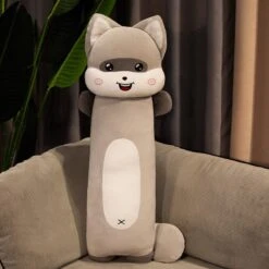 Long Snuggly Cat And Raccoon Plushies -Kawaii Store kawaiies plushies plush softtoy long snuggly cat raccoon plushies new soft toy raccoon 31in 80cm 372009