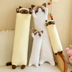 Long Snuggly Cat Siamese British Shorthair Snowshoe Plushies Collection