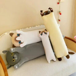 Long Snuggly Cat Siamese British Shorthair Snowshoe Plushies Collection -Kawaii Store kawaiies plushies plush softtoy long snuggly cat siamese british shorthair snowshoe plushies collection soft toy 683143