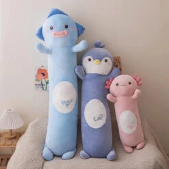 Long Snuggly Fish Axolotl Penguin Plushie Collection 2024