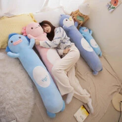 Long Snuggly Fish Axolotl Penguin Plushie Collection 2024 -Kawaii Store kawaiies plushies plush softtoy long snuggly fish axolotl penguin plushie collection 2024 soft toy 690668