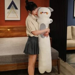 Long Snuggly Fluffy Dog Plushies -Kawaii Store kawaiies plushies plush softtoy long snuggly fluffy dog plushies soft toy gray 49in 125cm 745566