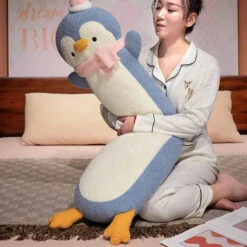 Long Snuggly Fluffy Penguin Plushies -Kawaii Store kawaiies plushies plush softtoy long snuggly fluffy penguin plushies soft toy 561439