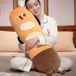 Long Snuggly Funny Baguette Bread Plushies -Kawaii Store kawaiies plushies plush softtoy long snuggly funny baguette bread plushies soft toy 205980