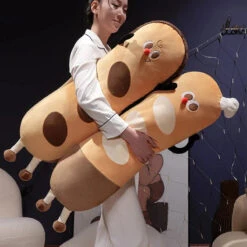 Long Snuggly Funny Baguette Bread Plushies -Kawaii Store kawaiies plushies plush softtoy long snuggly funny baguette bread plushies soft toy 667764