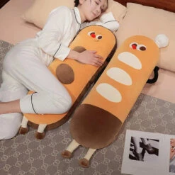 Long Snuggly Funny Baguette Bread Plushies -Kawaii Store kawaiies plushies plush softtoy long snuggly funny baguette bread plushies soft toy 730550
