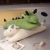 Long Snuggly Green White Dragon Plushies 1 Long Snuggly Green White Dragon Plushies -Kawaii Store kawaiies plushies plush softtoy long snuggly green white dragon plushies soft toy 157847